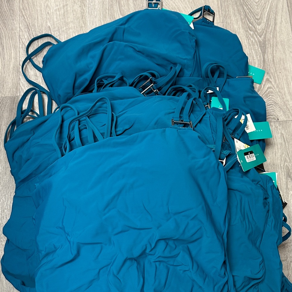 Lot of 20 Teal Spaghetti Strap Swimsuits